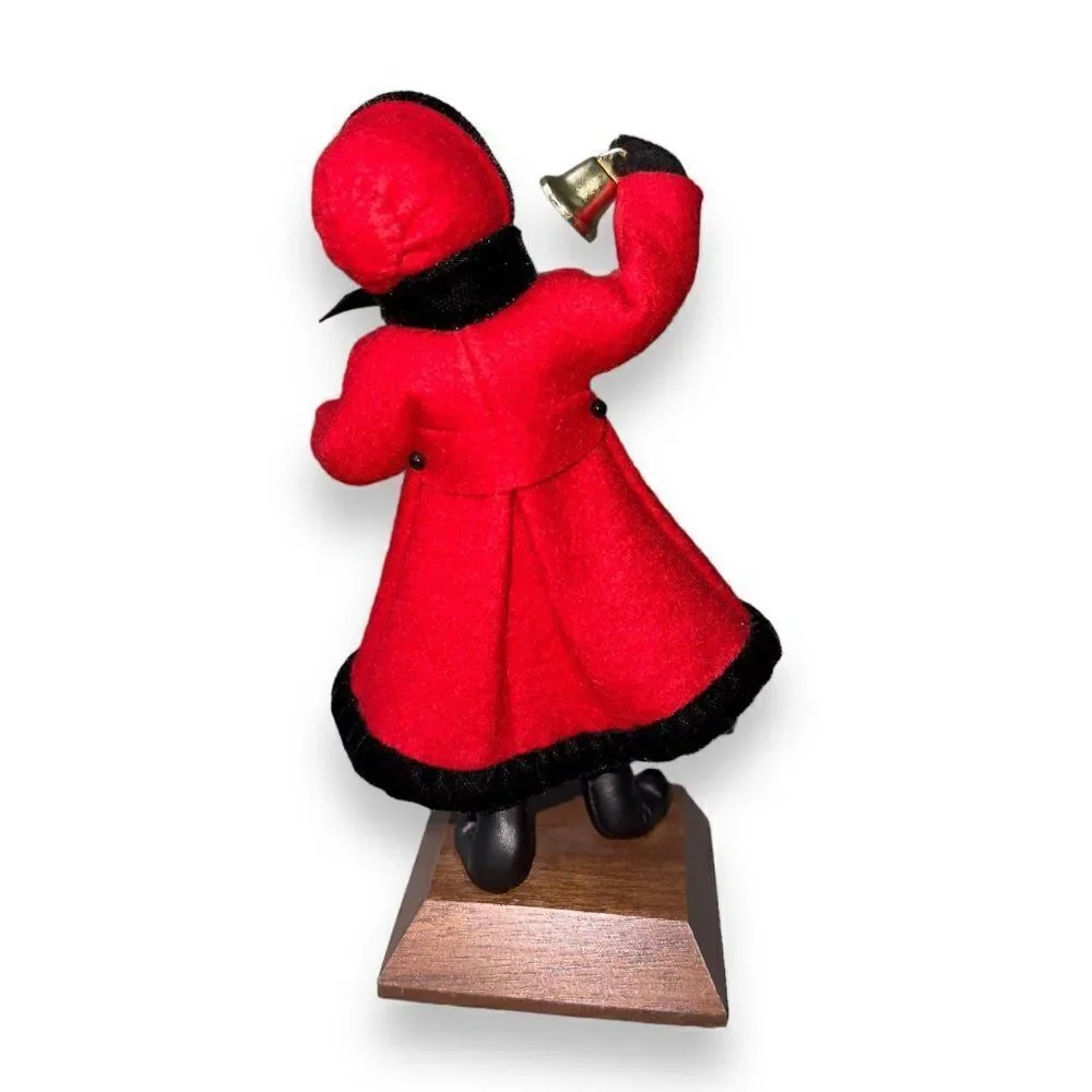 Simpich Character Dolls Handmade English Street Scene Red Coat‎ Bell Ringer Girl